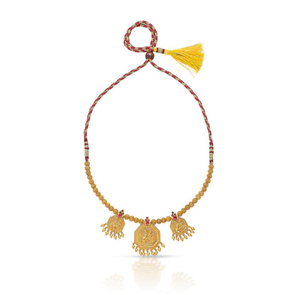 Triratna Gokak Gold Short Necklace