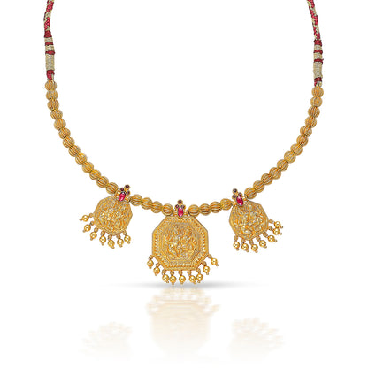Triratna Gokak Gold Short Necklace