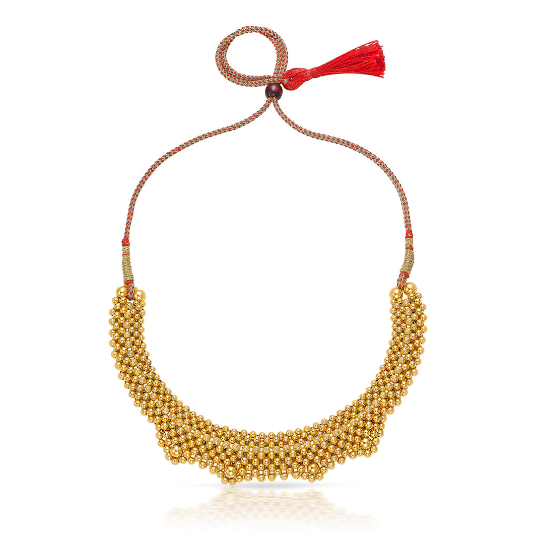 Mahalakshmi Yellow Gold Thushi Necklace For Women