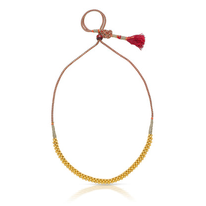 Shubhada Yellow Gold Thushi Necklace For Women