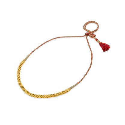 Shubhada Yellow Gold Thushi Necklace For Women