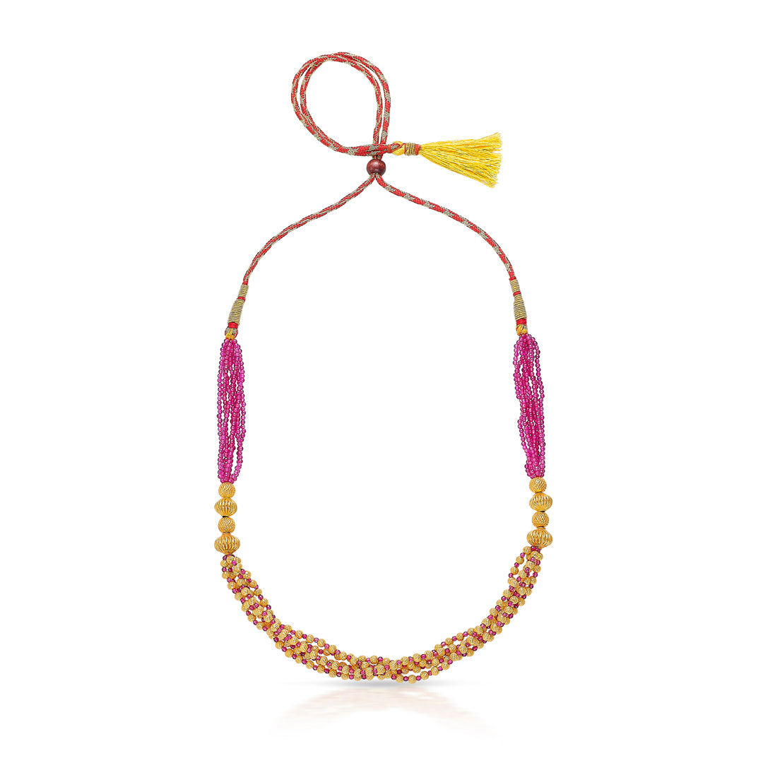 Prashasti Yellow Gold Thushi Necklace For Women