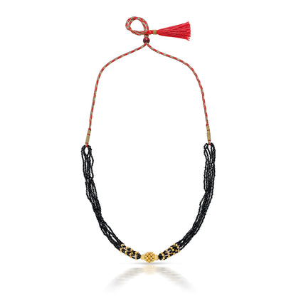 Urban Ethnic Yellow Gold Thushi Necklace For Women