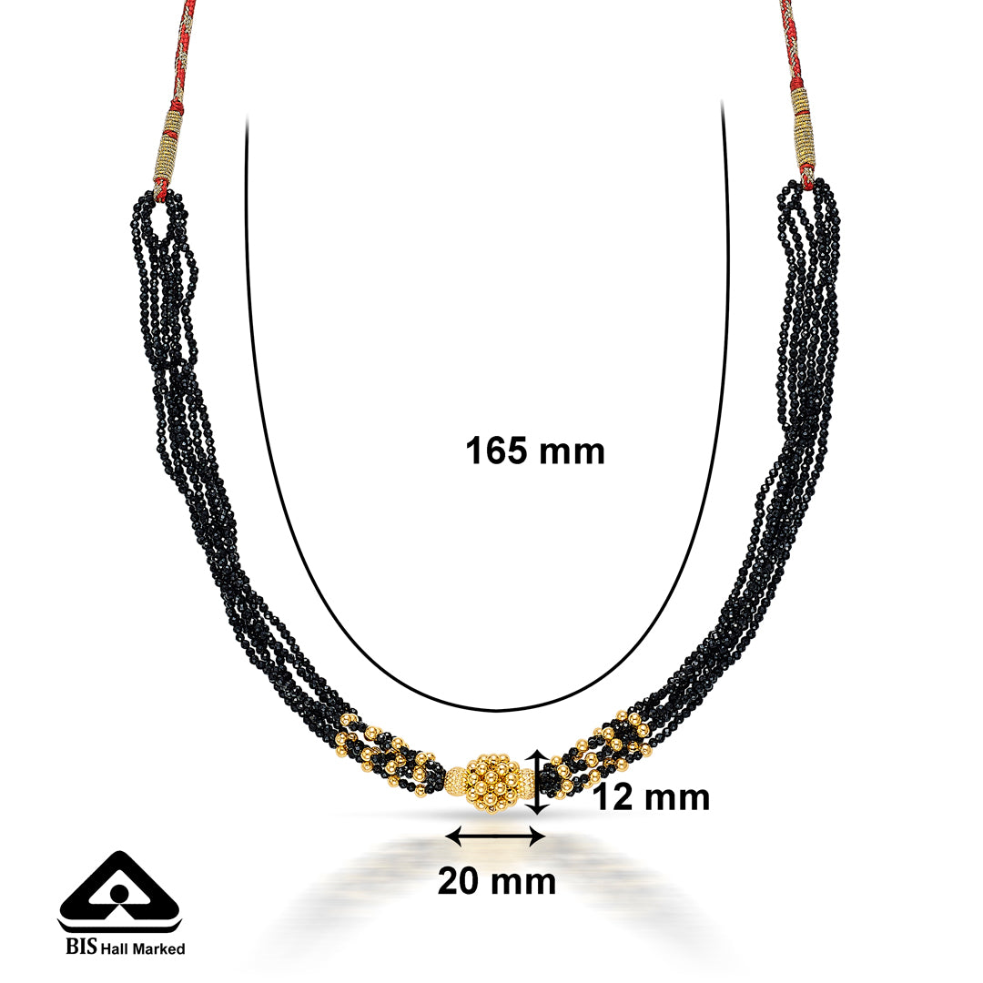 urban ethnic yellow gold thushi necklace for women