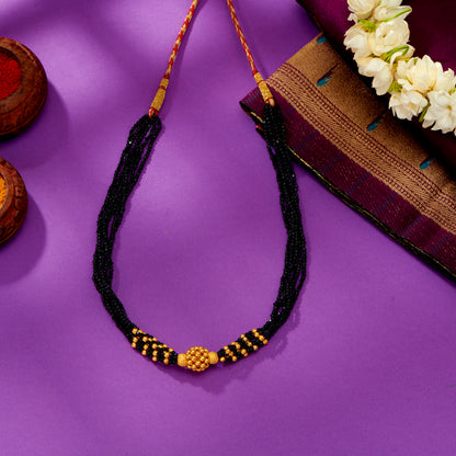 Urban Ethnic Yellow Gold Thushi Necklace For Women