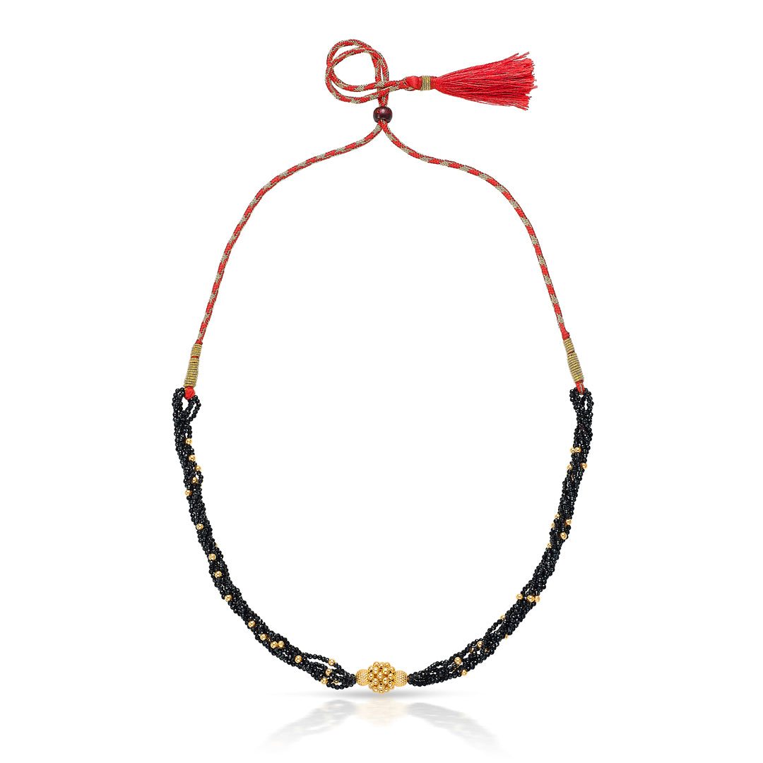 one-bead gold choker for women