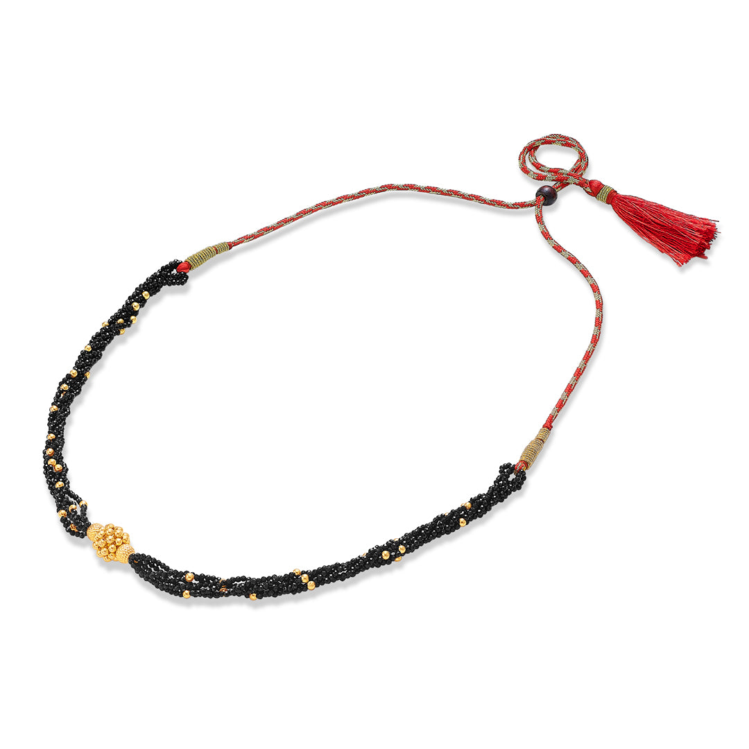 one-bead gold choker for women