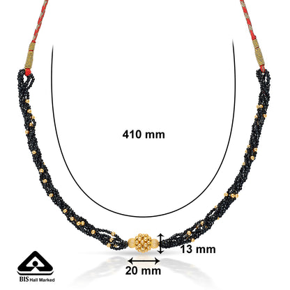 One-Bead Gold Choker For Women