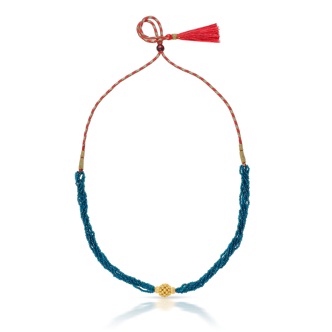 radiant sphere gold choker for women