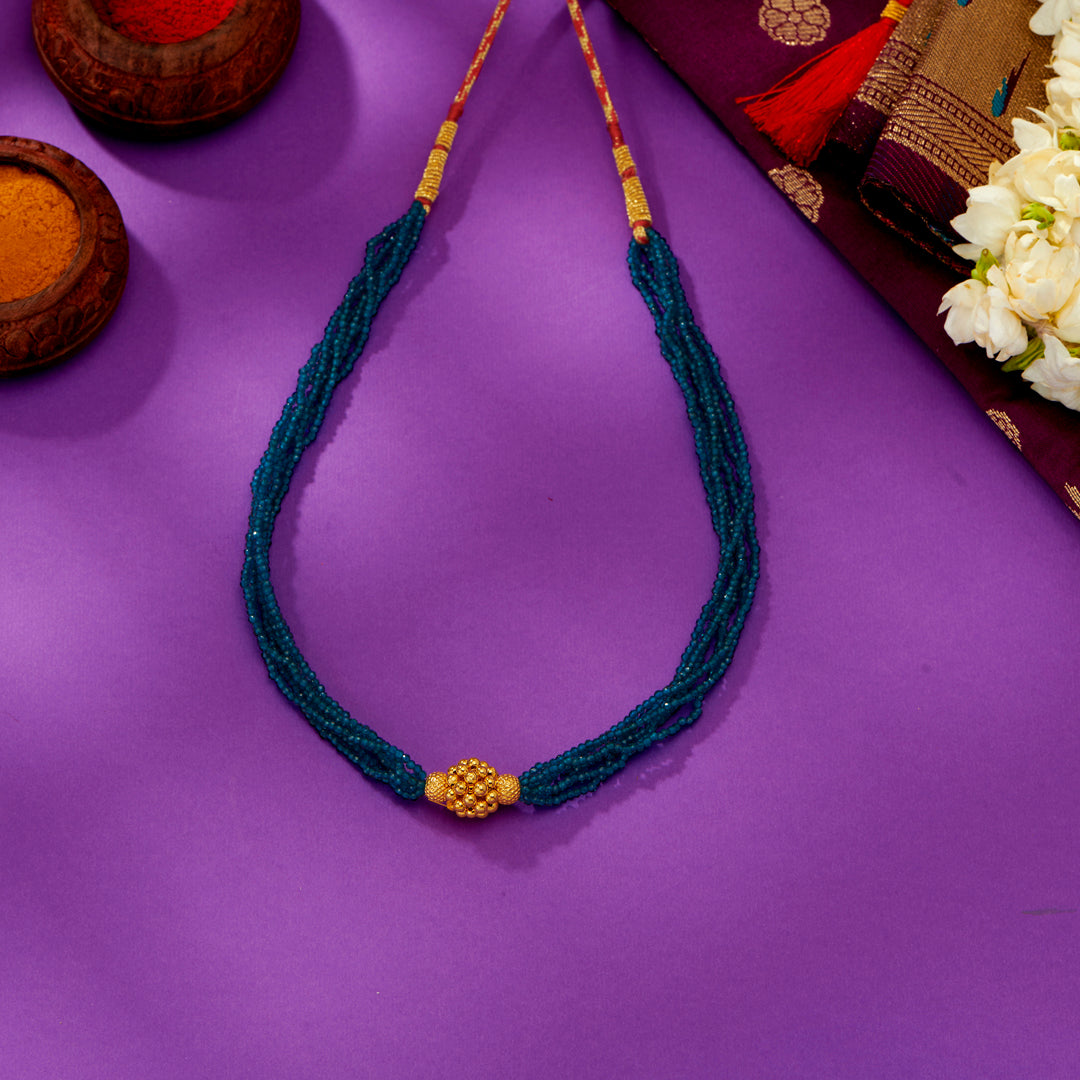 Radiant Sphere Gold Choker For Women