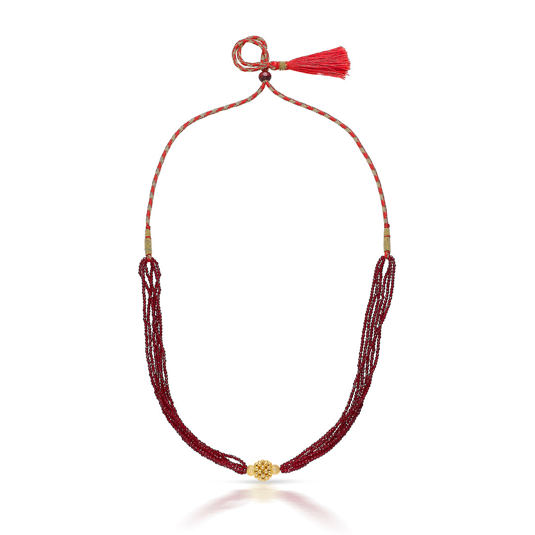 saundarya yellow gold thushi necklace for women