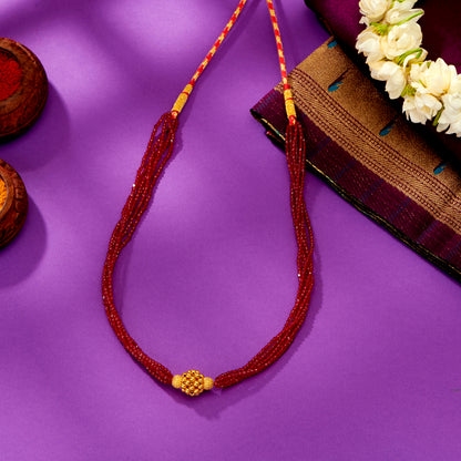 Saundarya Yellow Gold Thushi Necklace For Women