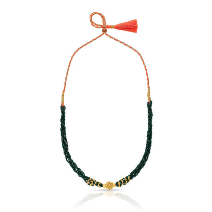 Cultural Yellow Gold Thushi Necklace For Women