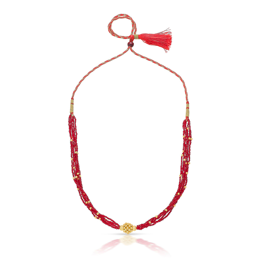 Scarlet Grace Yellow Gold Thushi Necklace For Women