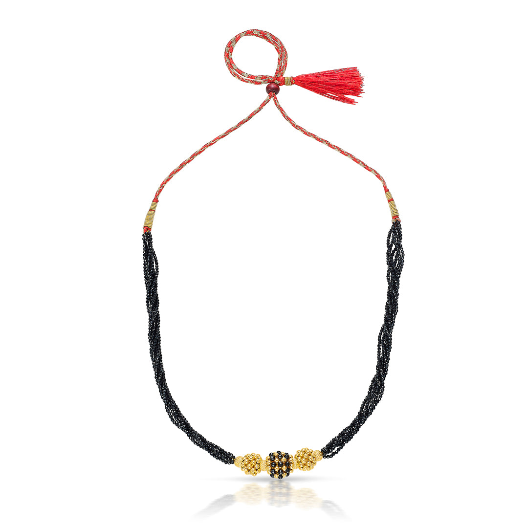 Sampada Yellow Gold Thushi Necklace For Women