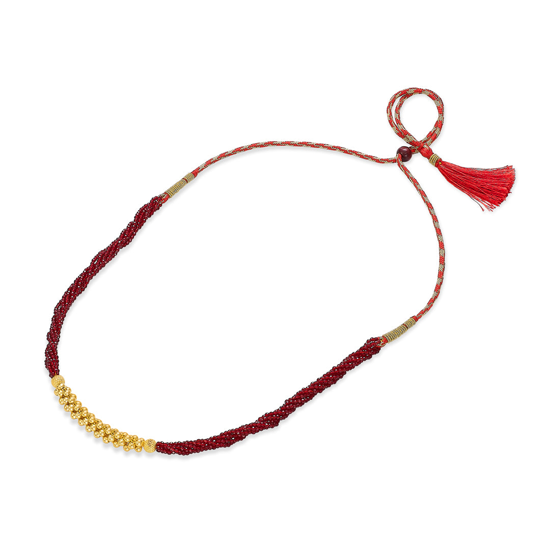 modern folk yellow gold thushi necklace for women
