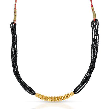 Manmohak Yellow Gold Thushi Necklace For Women