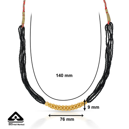 Manmohak Yellow Gold Thushi Necklace For Women