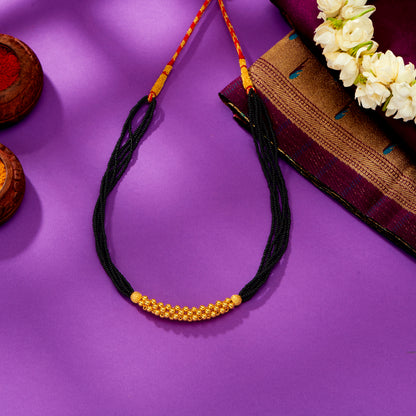 Manmohak Yellow Gold Thushi Necklace For Women