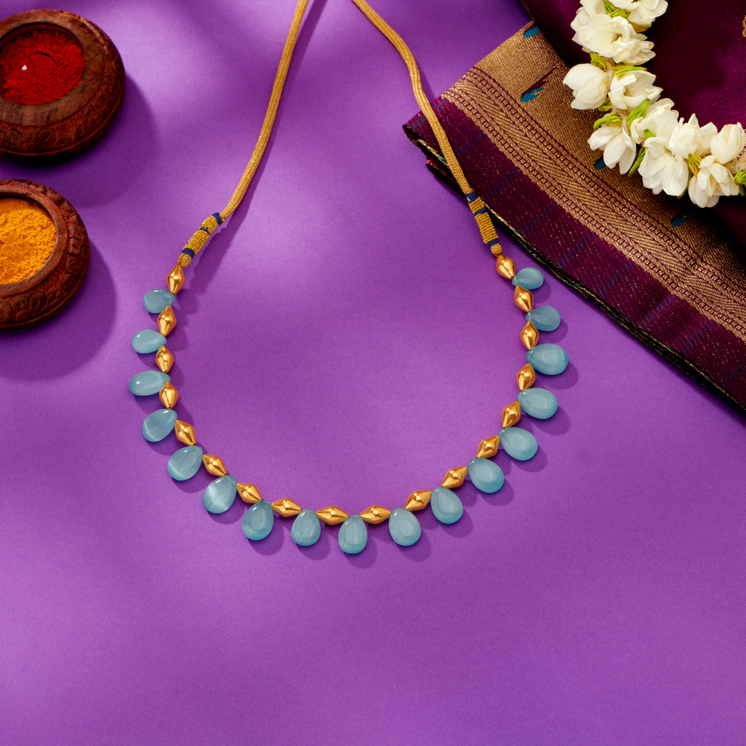 Skyline Elegance GokaK Yellow Gold Thushi Necklace For Women