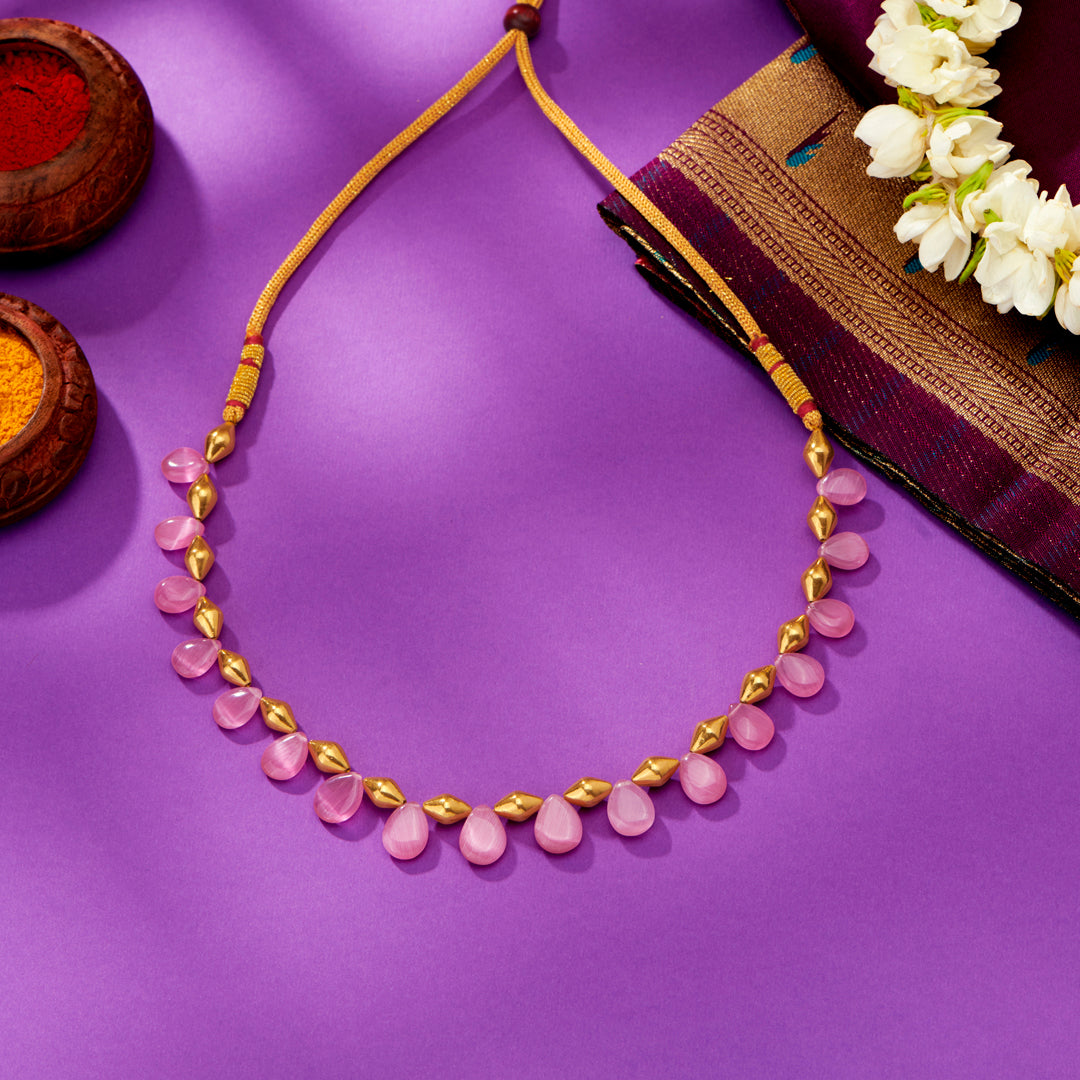 rosy gokak yellow gold thushi necklace for woman