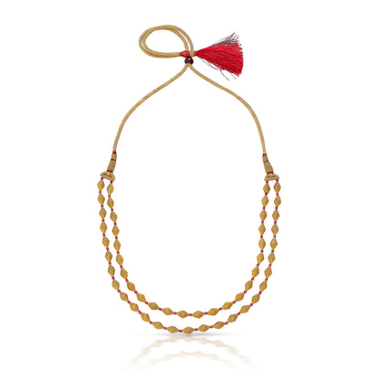 Double Opulence Yellow Gold Thushi Necklace For Women