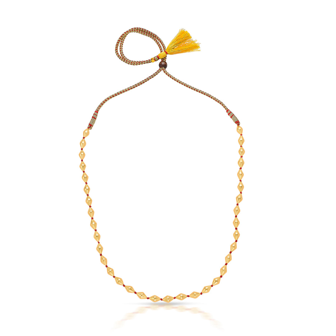 venerable yellow gold thushi necklace for women