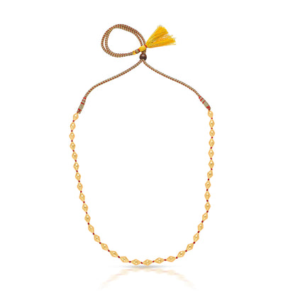 Venerable Yellow Gold Thushi Necklace For Women