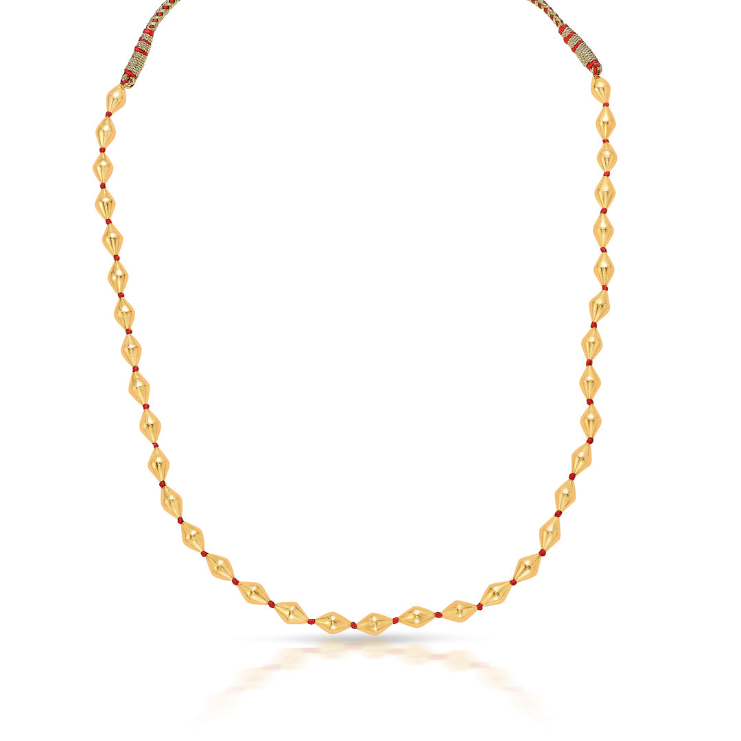 venerable yellow gold thushi necklace for women