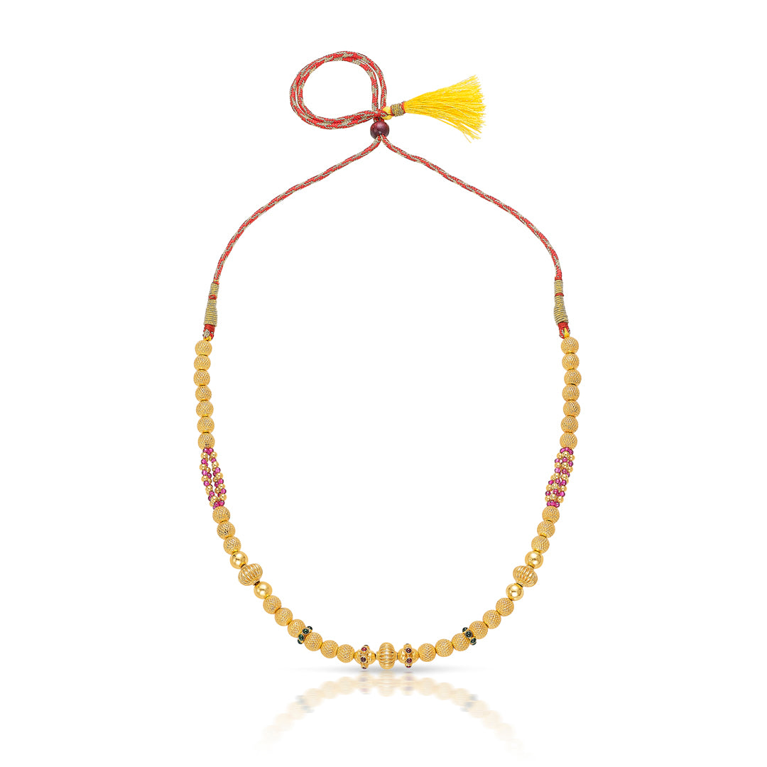 Noble Strand Yellow Gold Thushi Necklace For Women