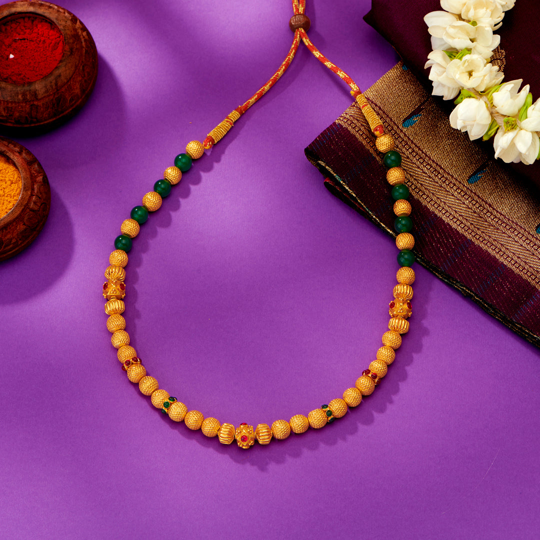 Prestige Yellow Gold Thushi Necklace For Women