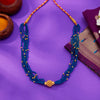 Blue Royale Yellow Gold Thushi Necklace For Women