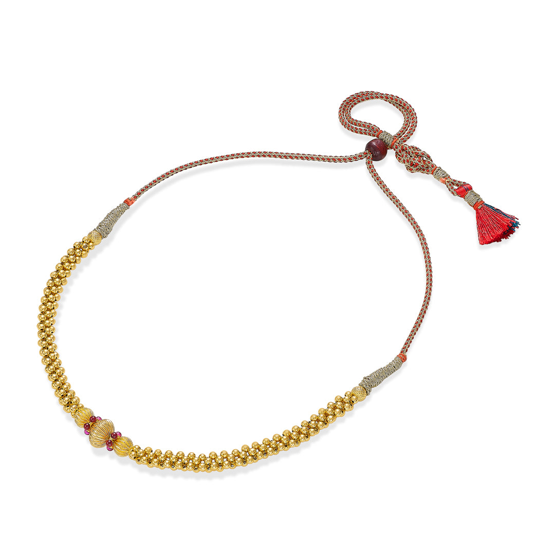varnika gleam gold thushi necklace