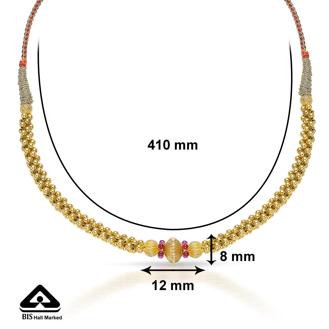 varnika gleam gold thushi necklace