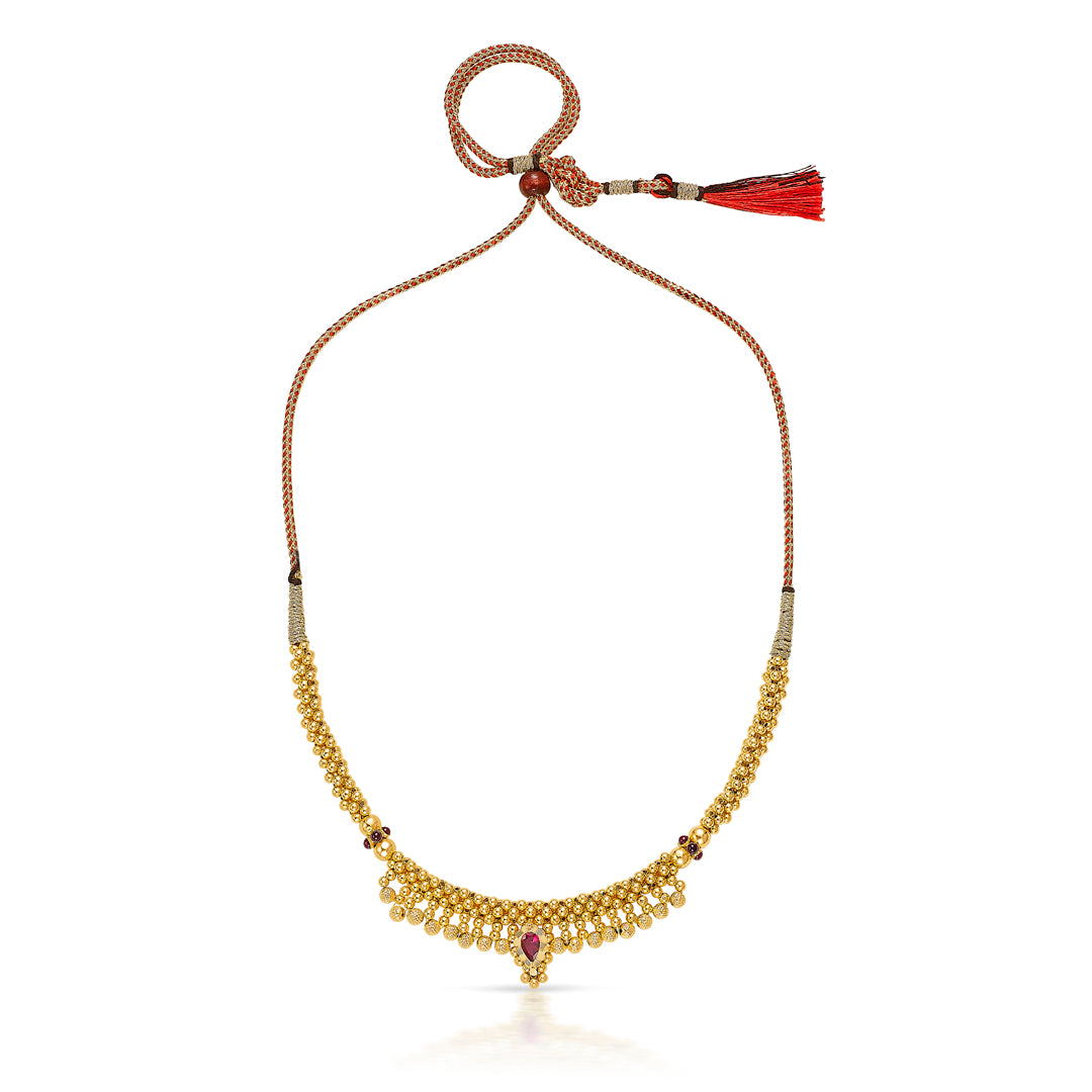 Kolhapuri Gold Gold Thushi For Women