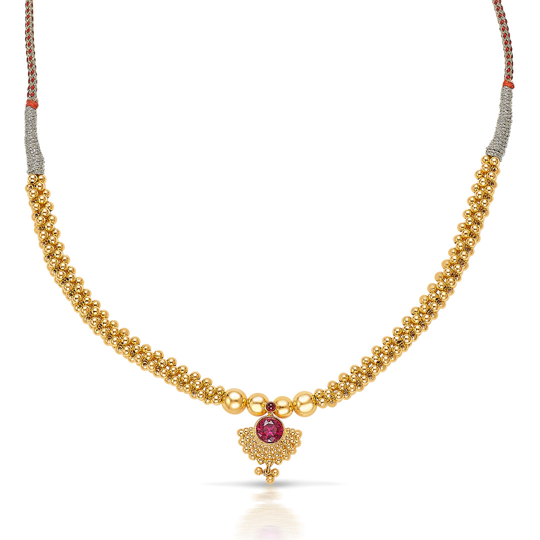 kolhapuri gold thushi for women