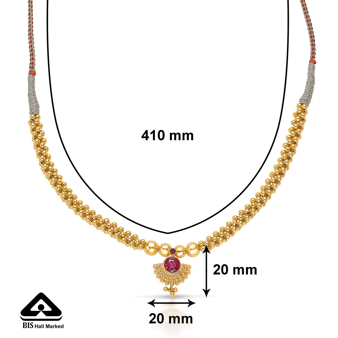 kolhapuri gold thushi for women