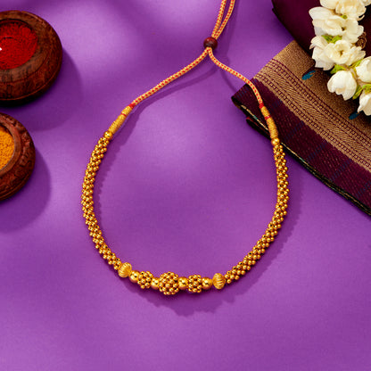 Rajwada Yellow Gold Thushi Necklace For Women