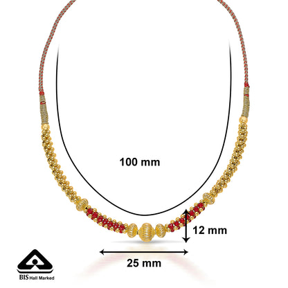 Kanthamani Red Gold Thushi Necklace