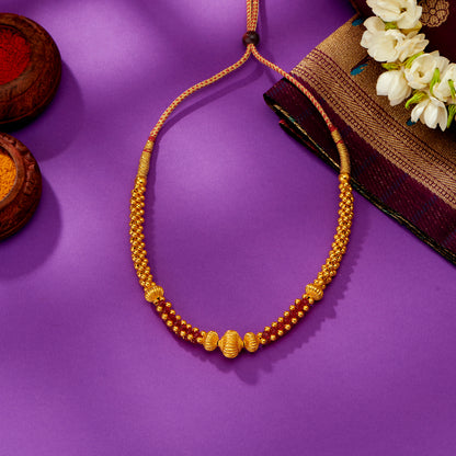 Kanthamani Red Gold Thushi Necklace