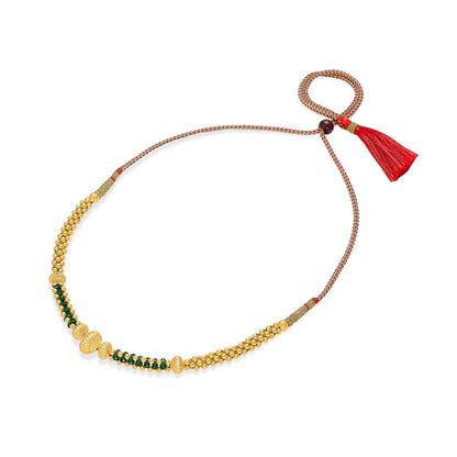 Gauri Yellow Gold Thushi Necklace For Women