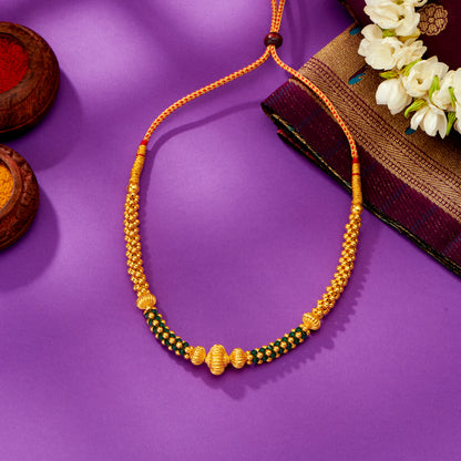 Gauri Yellow Gold Thushi Necklace For Women