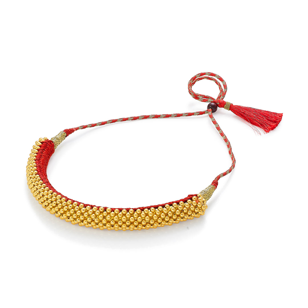 suhasini yellow gold thushi necklace for women