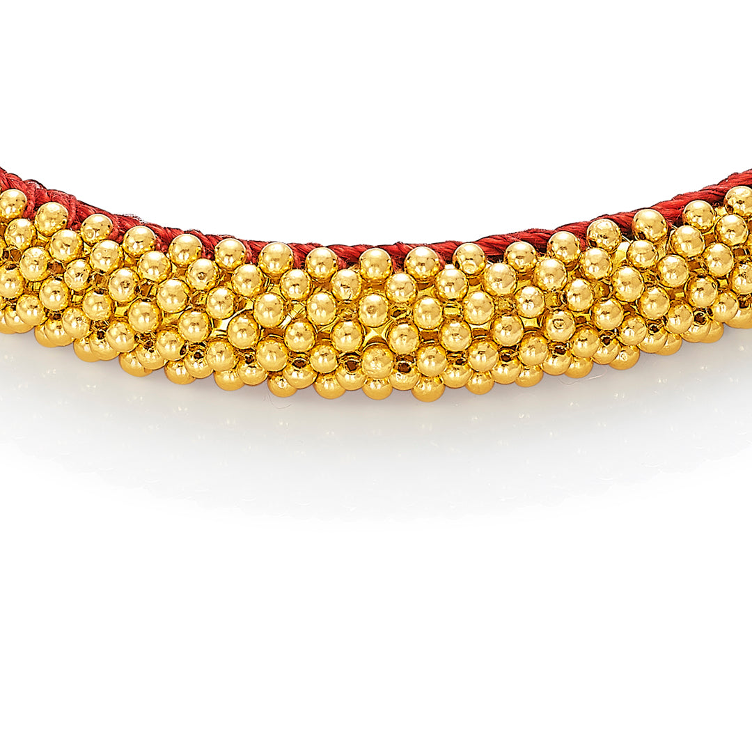 suhasini yellow gold thushi necklace for women