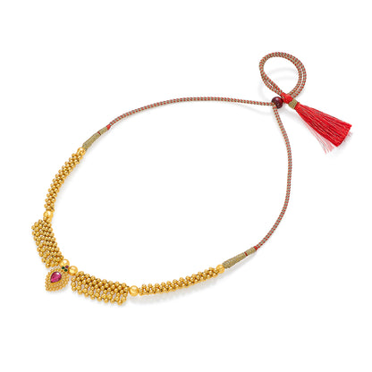 Pavitra Yellow Gold Thushi Necklace For Women