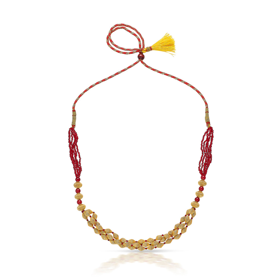 Satyam Yellow Gold Thushi Necklace For Women