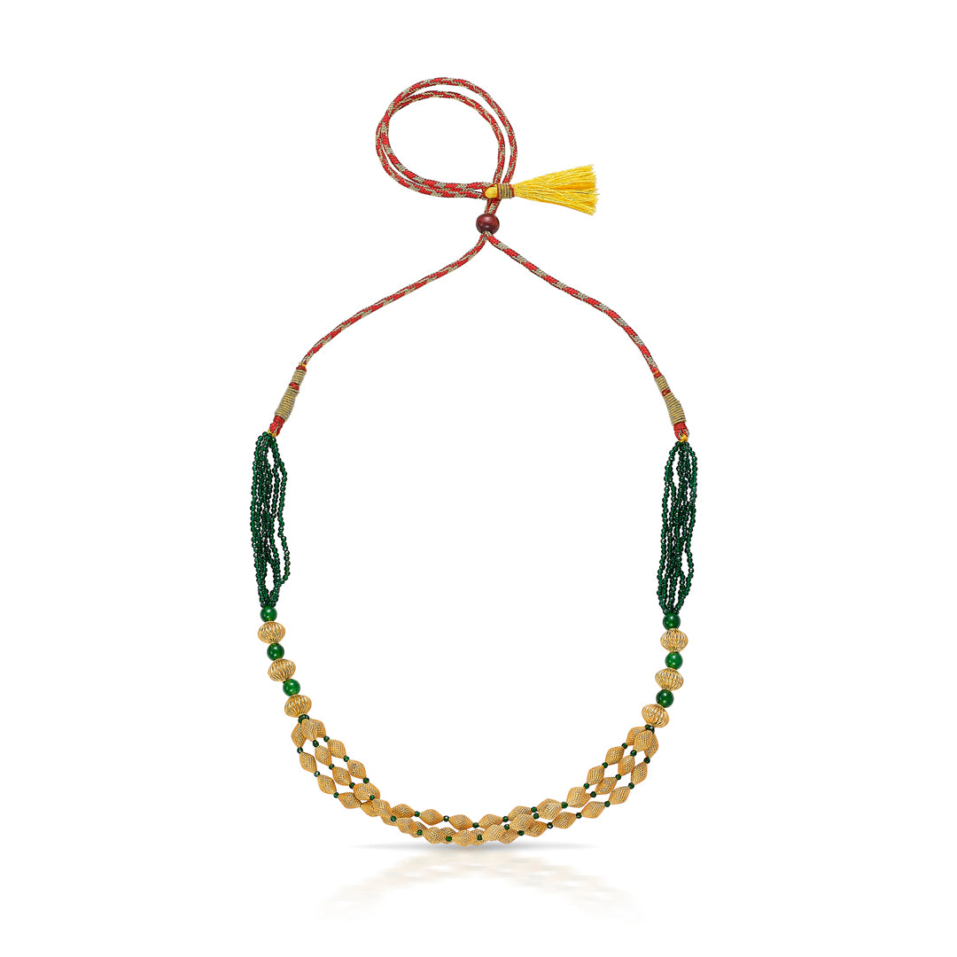 Nayantara Yellow Gold Thushi Necklace For Women