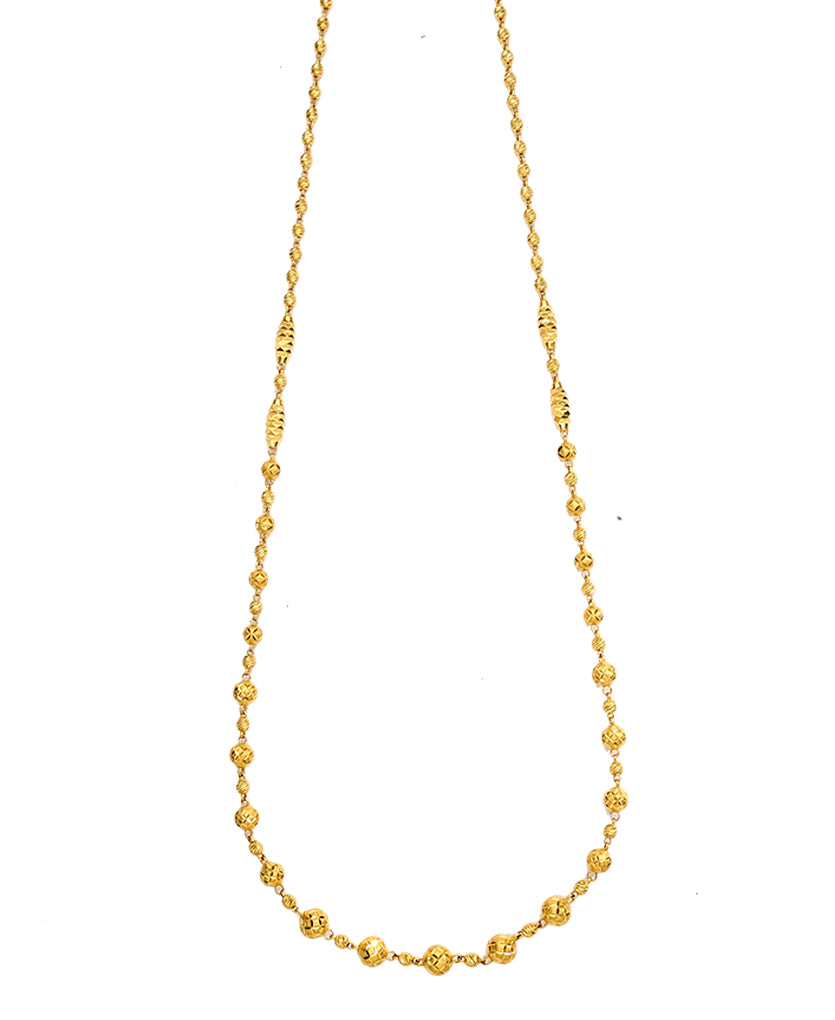 vedic grace verticle yellow gold traditional necklace for woman