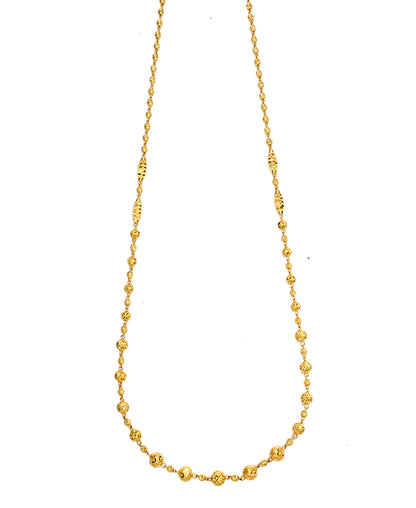 Vedic Grace Verticle Yellow Gold Necklace  For Woman