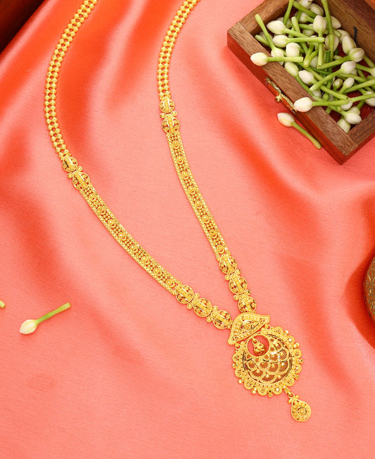 Virasat Charm Yellow Gold Necklace For Women